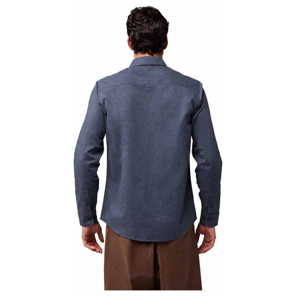 FOX Level Up Woven Long Sleeve Flannel Shirt - Midnight Blue