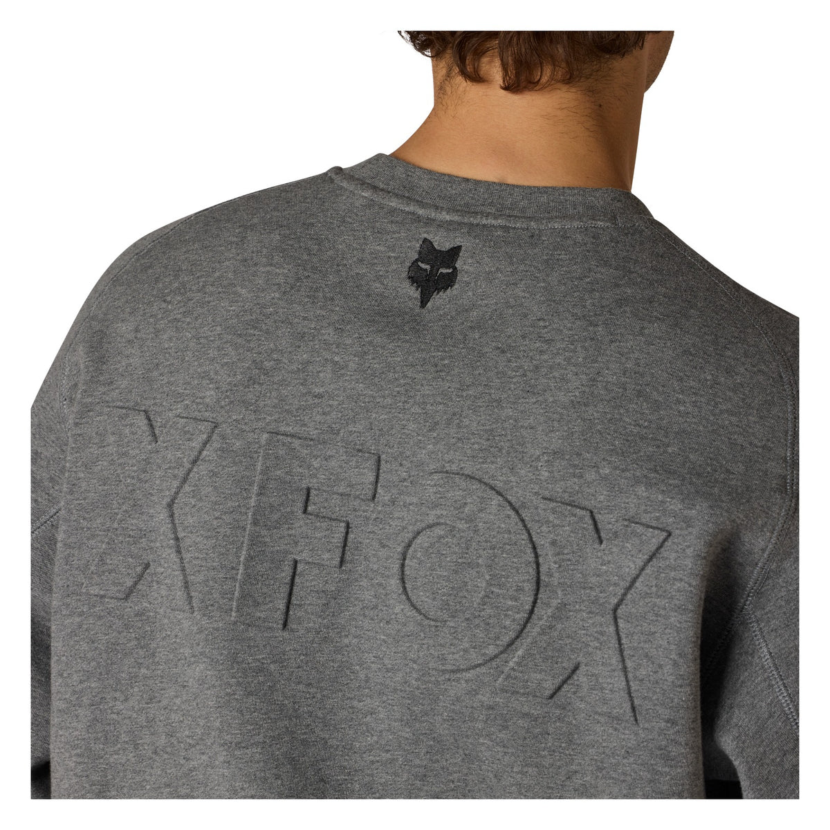 FOX Moto-X Oversized Crew Sweatshirt - Heather Graphite Grey