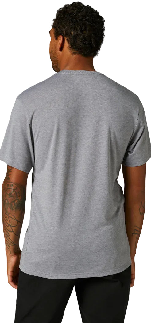 Fox PINNACLE Short Sleeve TECH TEE GreyOrange BACK FACING MODEL