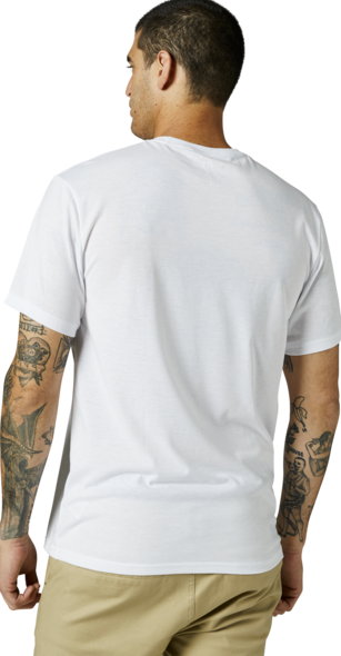 Fox RWT FLAG Short Sleeve TECH TEE Optic White BACK FACING MODEL
