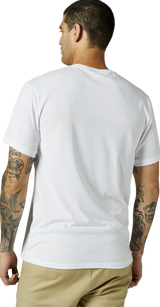 Fox RWT FLAG Short Sleeve TECH TEE Optic White BACK FACING MODEL