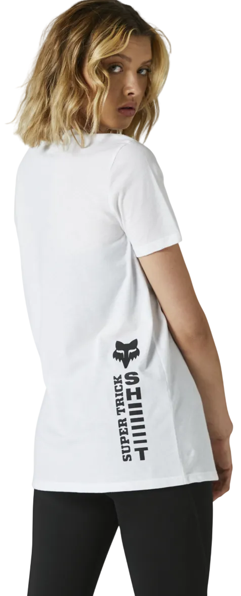 Fox Women SUPER TRIK Short Sleeve TEE White BACK