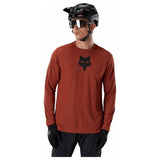 FOX Ranger Fox Head Long Sleeve Jersey - Amber Scarlet