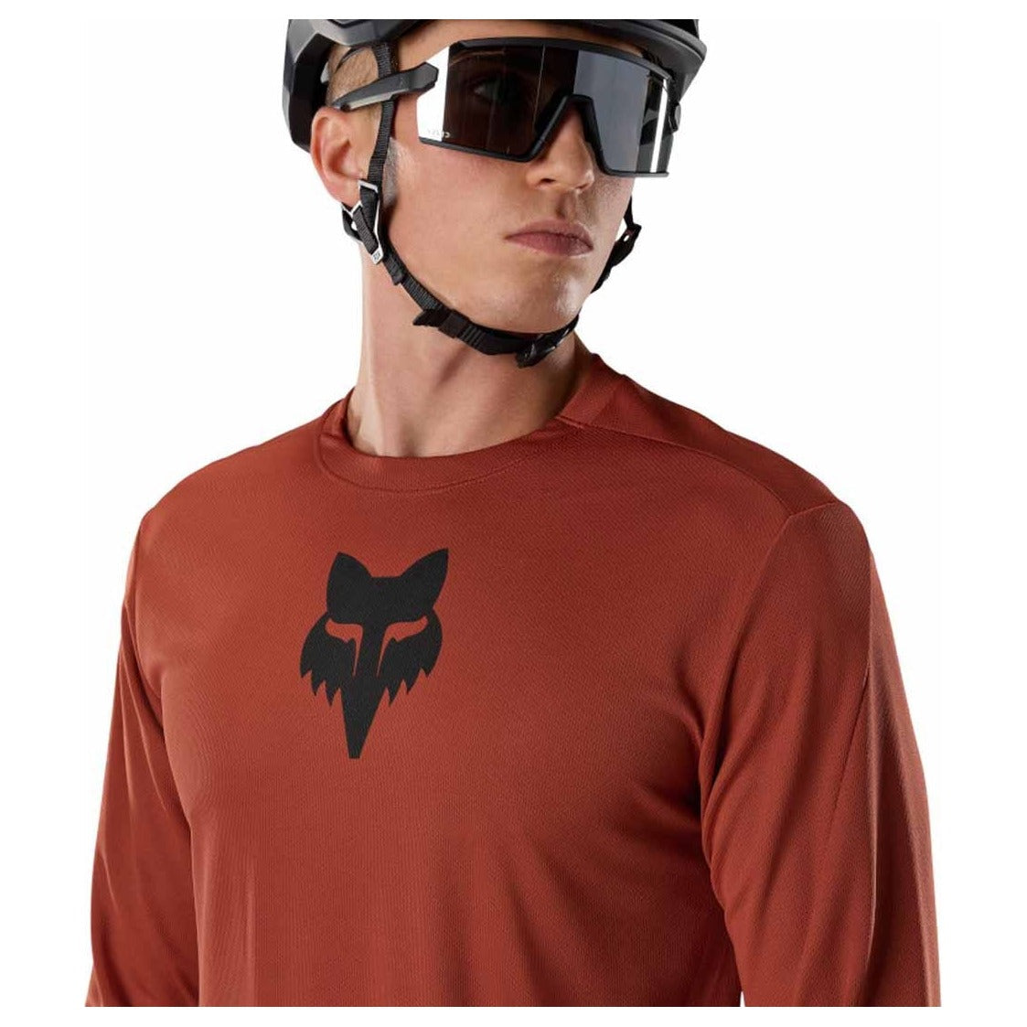 FOX Ranger Fox Head Long Sleeve Jersey - Amber Scarlet