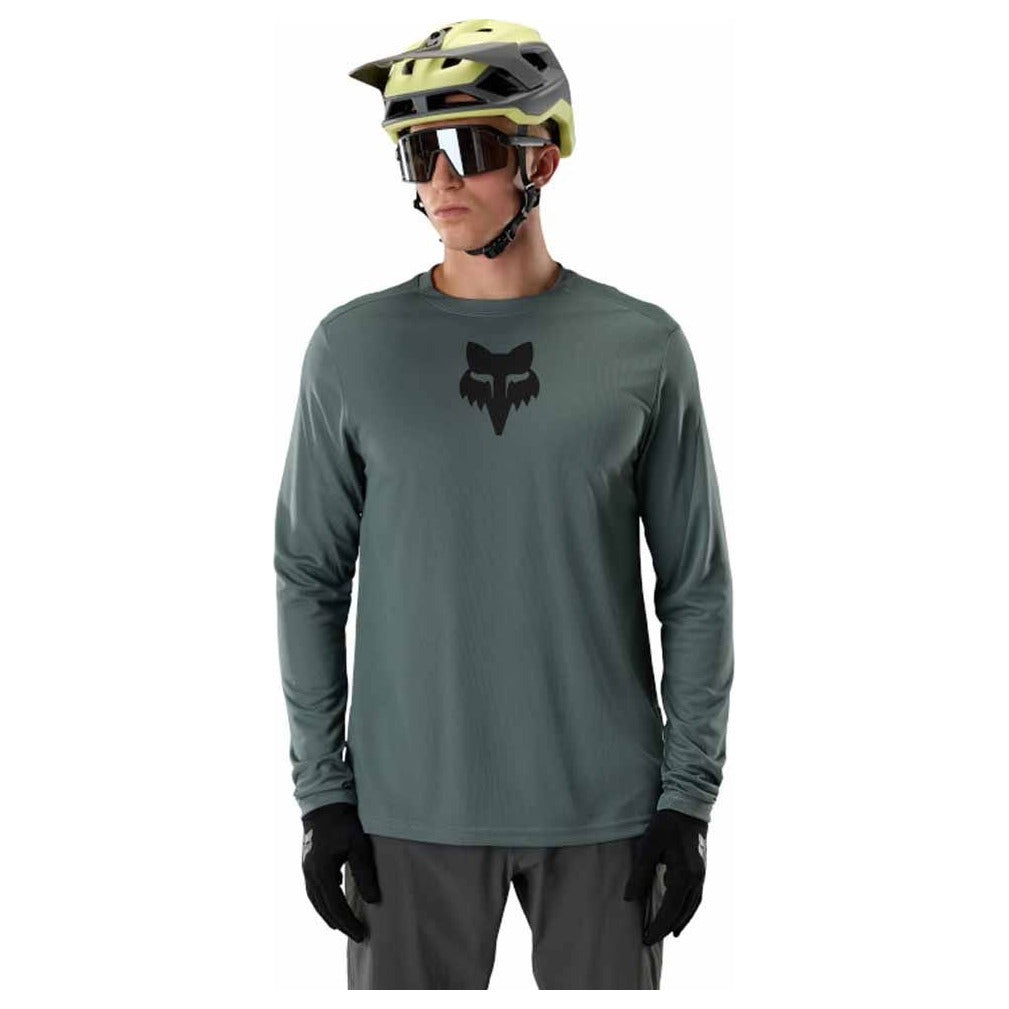 FOX Ranger Fox Head Long Sleeve Jersey - Sage Green