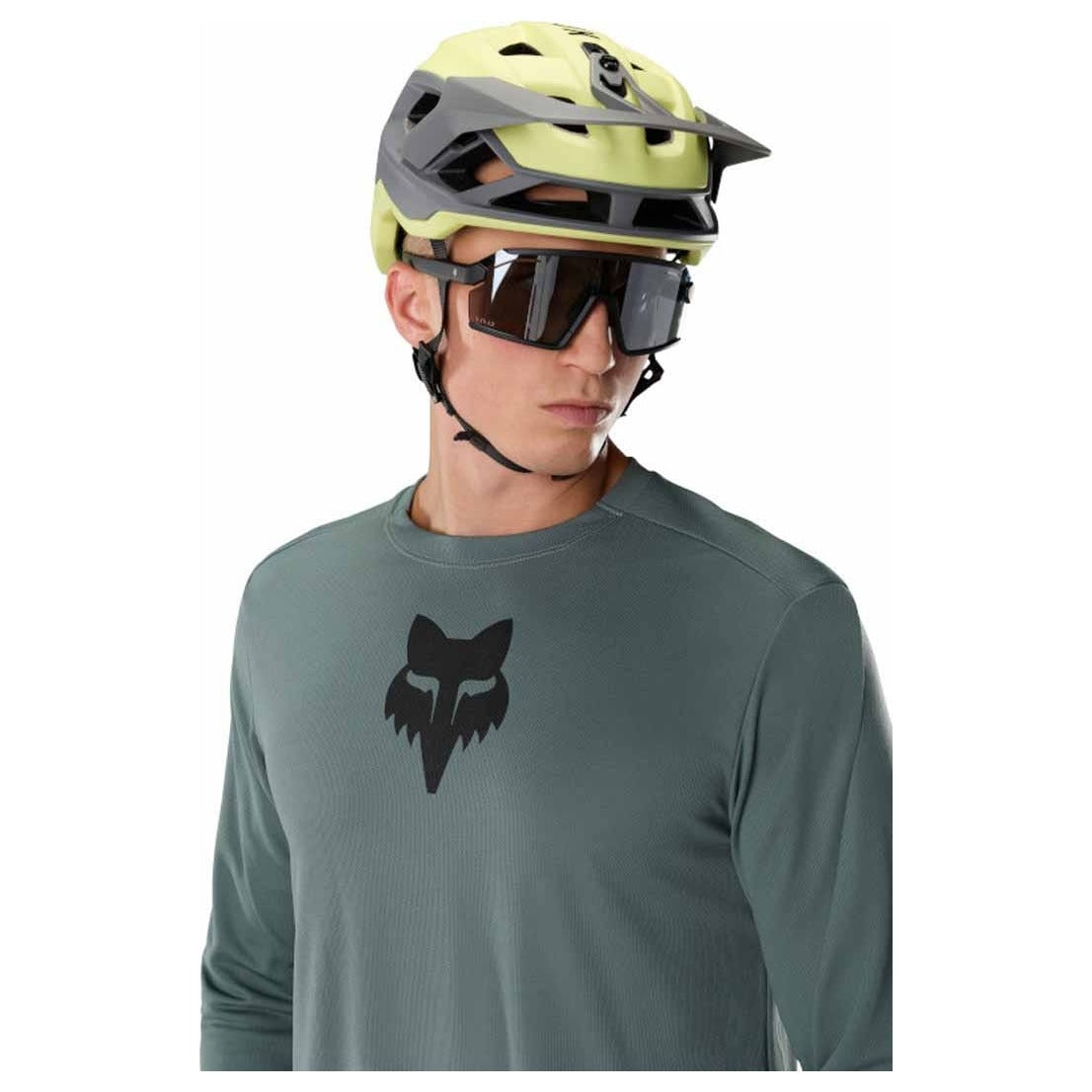 FOX Ranger Fox Head Long Sleeve Jersey - Sage Green