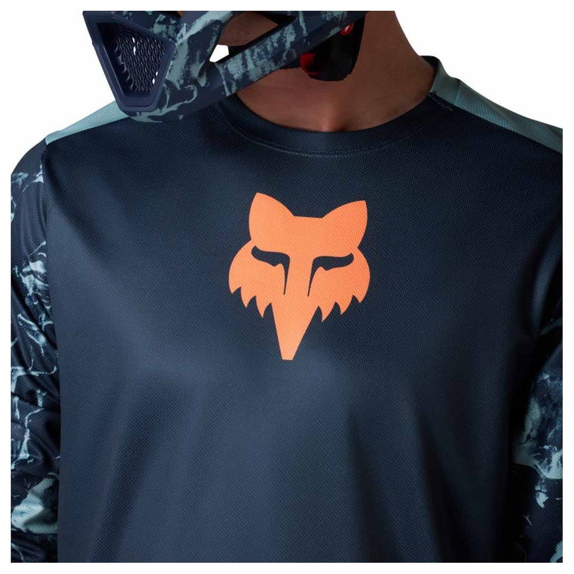FOX Ranger Long Sleeve Jersey Image Print - Arctic Blue