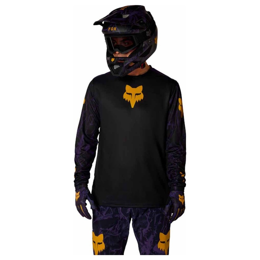 FOX Ranger Long Sleeve Jersey Image Print - Plum Purple