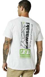 Fox KAWI Short Sleeve TEE OpticWhite BACK FACING MODEL