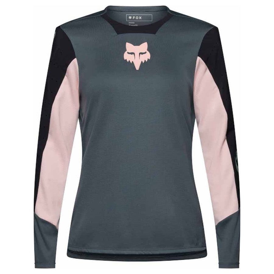 FOX Womens Defend Long Sleeve Jersey Creation - Deep Cobalt Blue