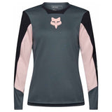 FOX Womens Defend Long Sleeve Jersey Creation - Deep Cobalt Blue
