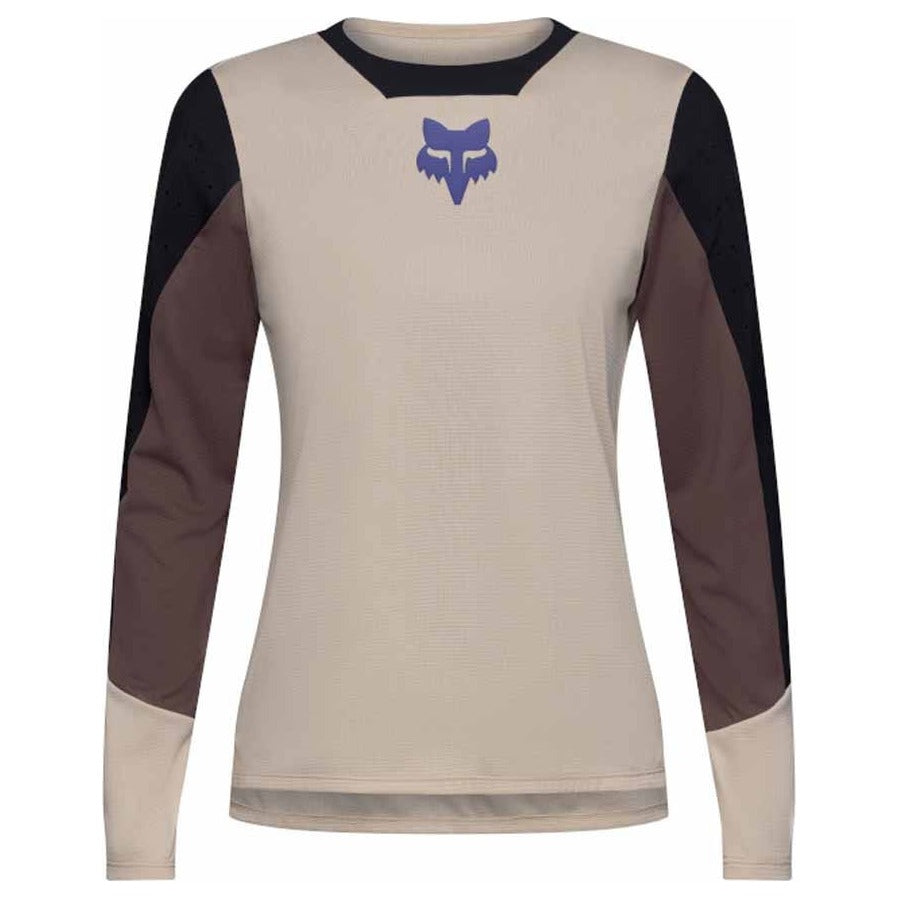 FOX Womens Defend Long Sleeve Jersey Park - Chalk White