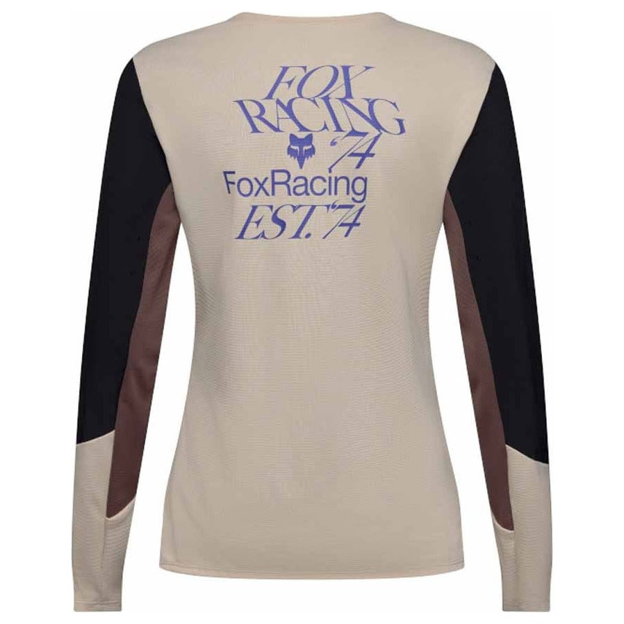 FOX Womens Defend Long Sleeve Jersey Park - Chalk White
