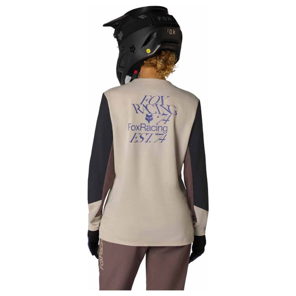 FOX Womens Defend Long Sleeve Jersey Park - Chalk White