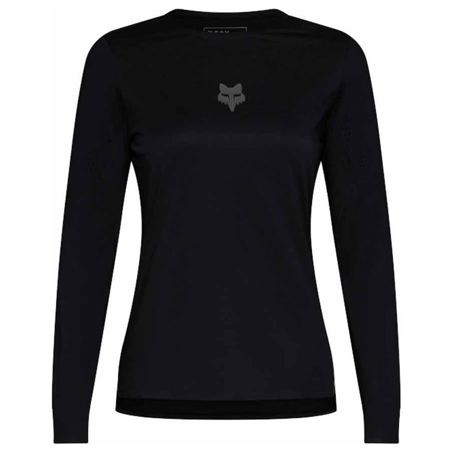 FOX Womens Flexair Long Sleeve Jersey - Black