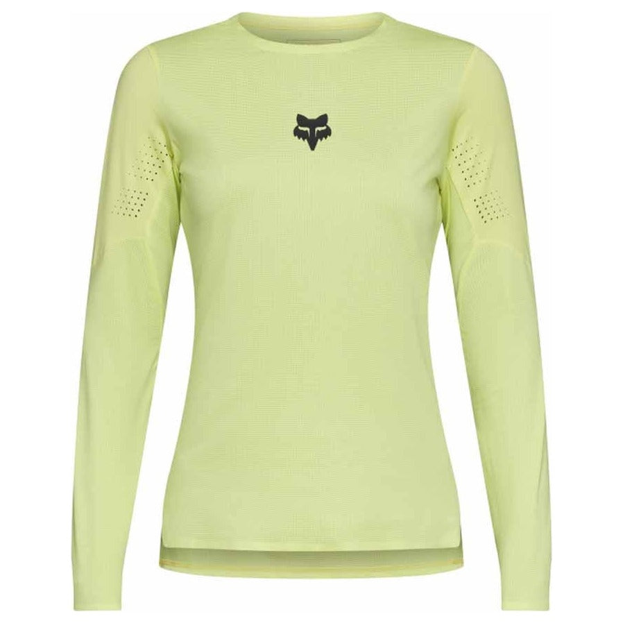 FOX Womens Flexair Long Sleeve Jersey - Lime Green