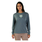 FOX Womens Fox Head Long Sleeve Basic Tee - Citadel Blue