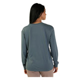 FOX Womens Fox Head Long Sleeve Basic Tee - Citadel Blue