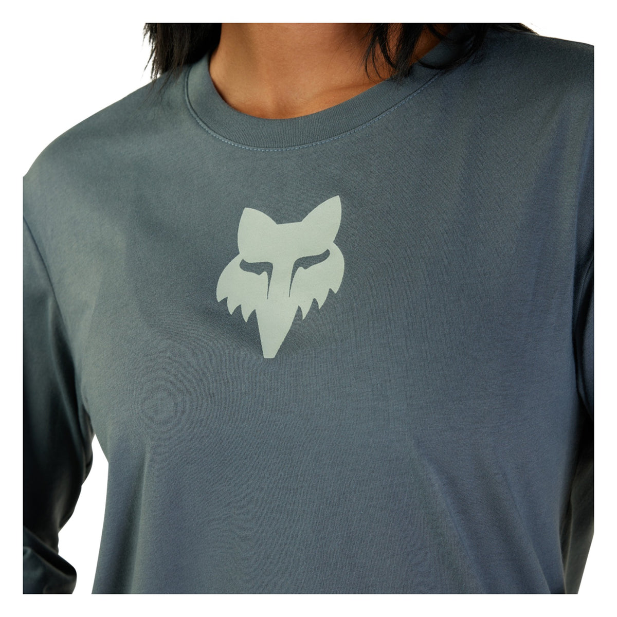 FOX Womens Fox Head Long Sleeve Basic Tee - Citadel Blue