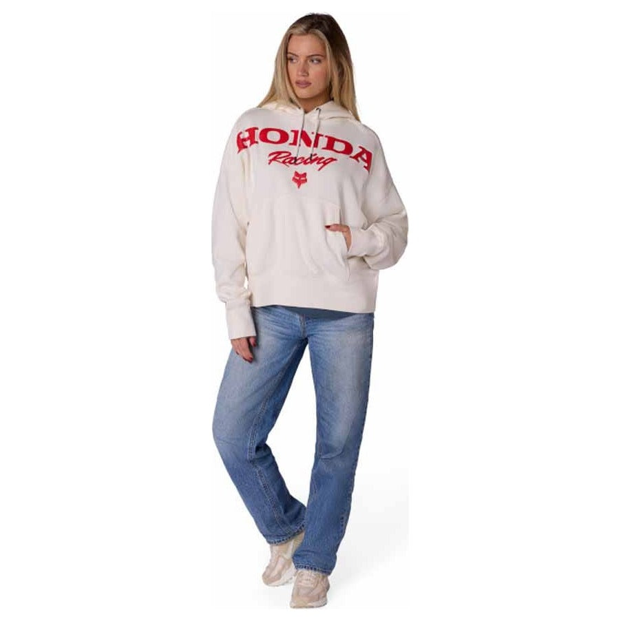 FOX Womens Honda Fleece Pullover - Off White