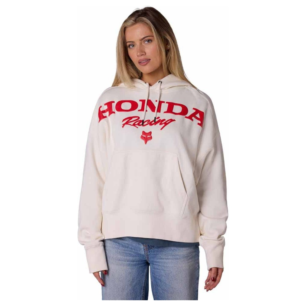 FOX Womens Honda Fleece Pullover - Off White