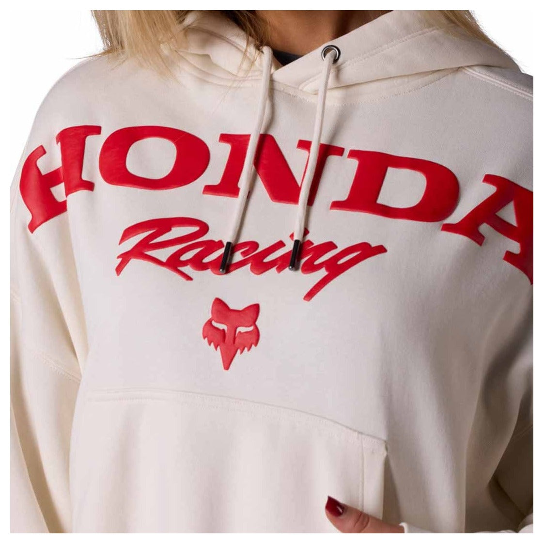 FOX Womens Honda Fleece Pullover - Off White
