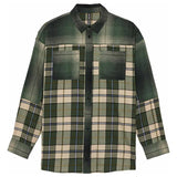 FOX Womens Oversized Flannel Shirt - Heather Green