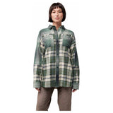 FOX Womens Oversized Flannel Shirt - Heather Green