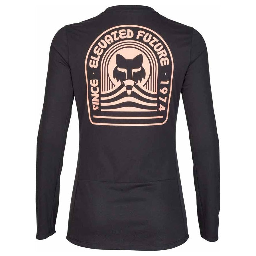 FOX Womens Ranger Drirelease Long Sleeve Jersey - Black
