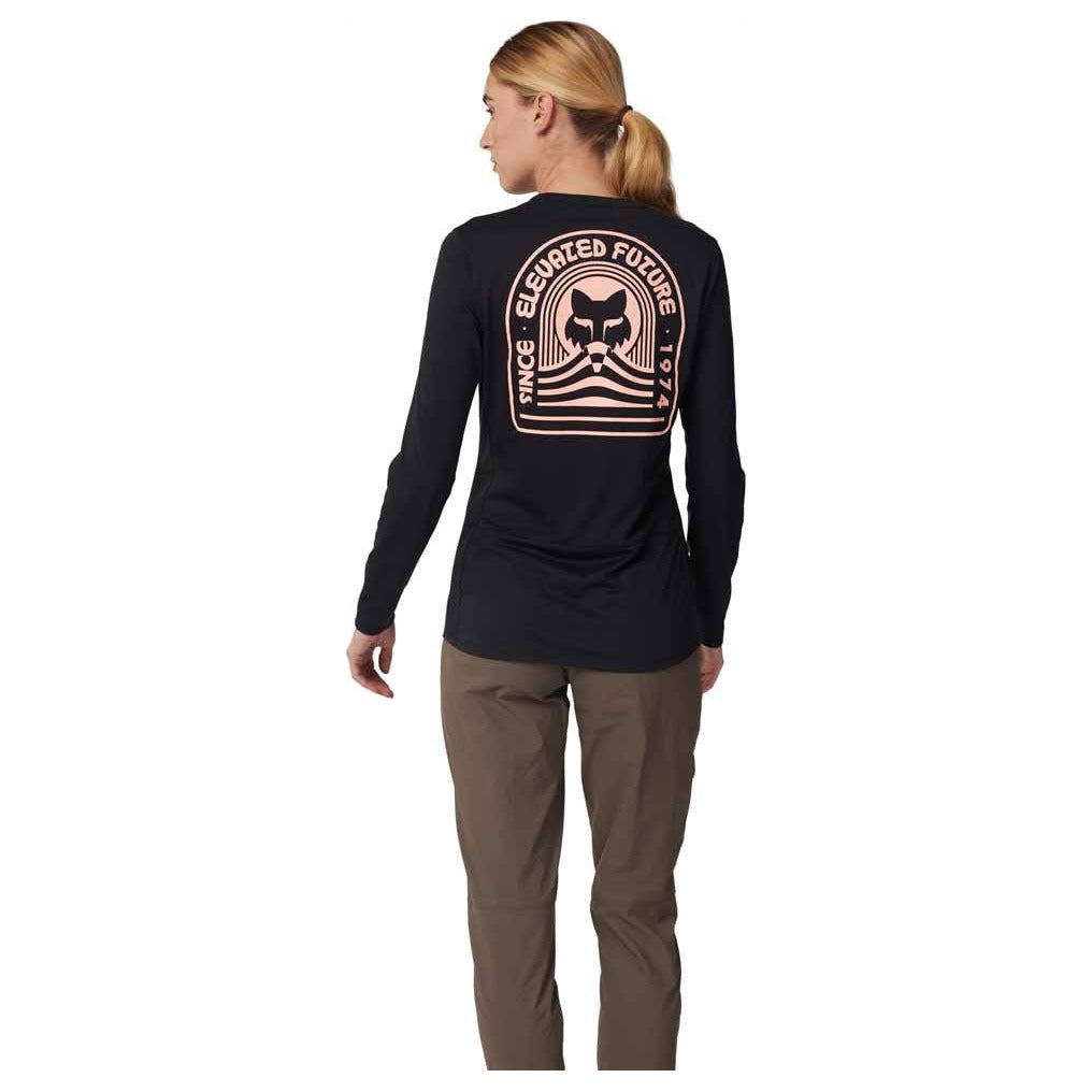 FOX Womens Ranger Drirelease Long Sleeve Jersey - Black