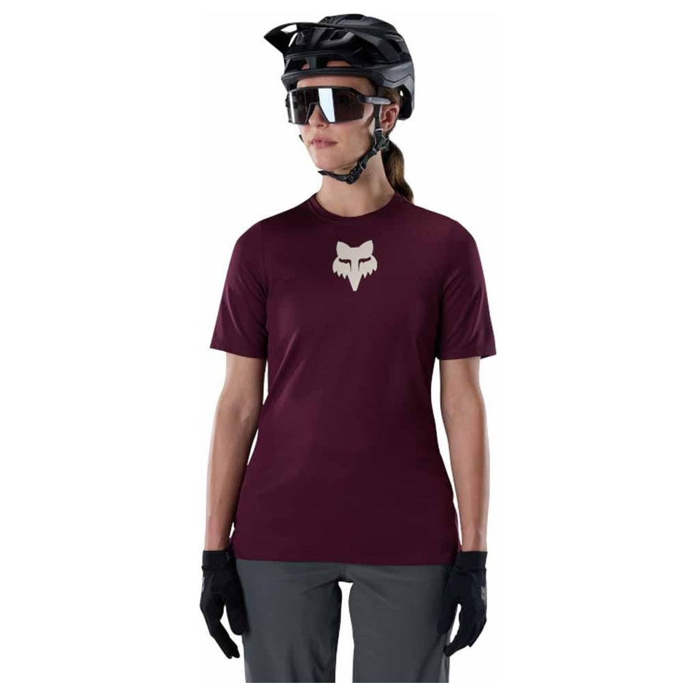 FOX Womens Ranger Fox Head Jersey - Dark Maroon