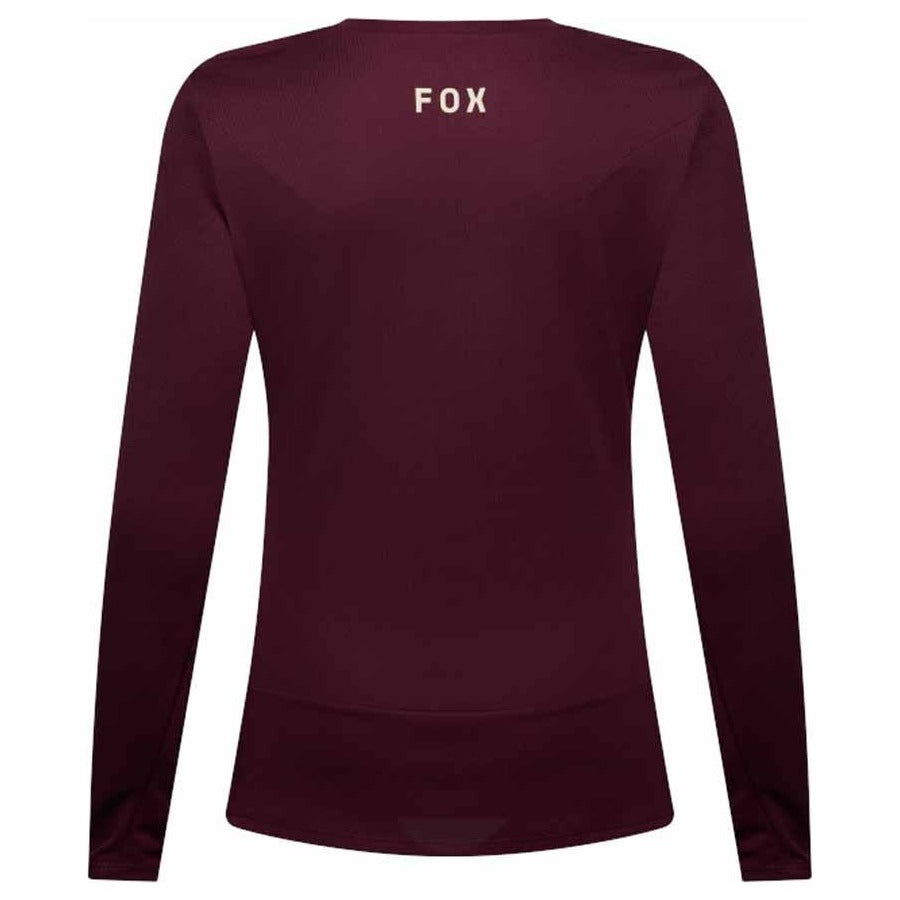 FOX Womens Ranger Fox Head Long Sleeve Jersey - Dark Maroon
