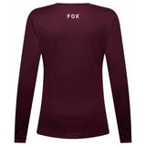 FOX Womens Ranger Fox Head Long Sleeve Jersey - Dark Maroon