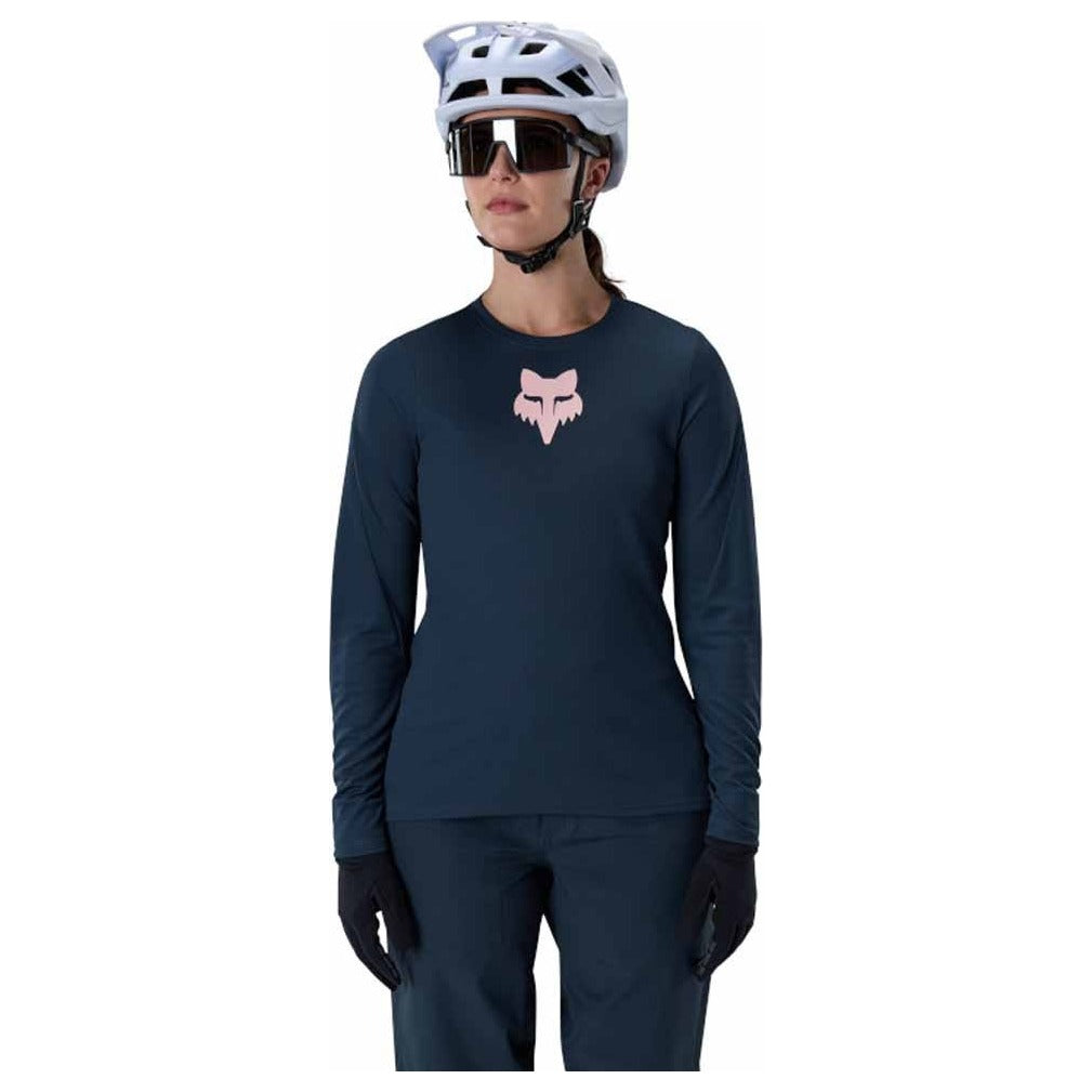 FOX Womens Ranger Fox Head Long Sleeve Jersey - Galaxy Blue