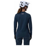 FOX Womens Ranger Fox Head Long Sleeve Jersey - Galaxy Blue