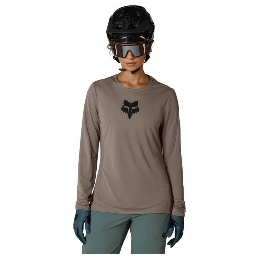 FOX Womens Ranger Fox Head Long Sleeve Jersey - Nutmeg Brown