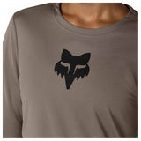 FOX Womens Ranger Fox Head Long Sleeve Jersey - Nutmeg Brown