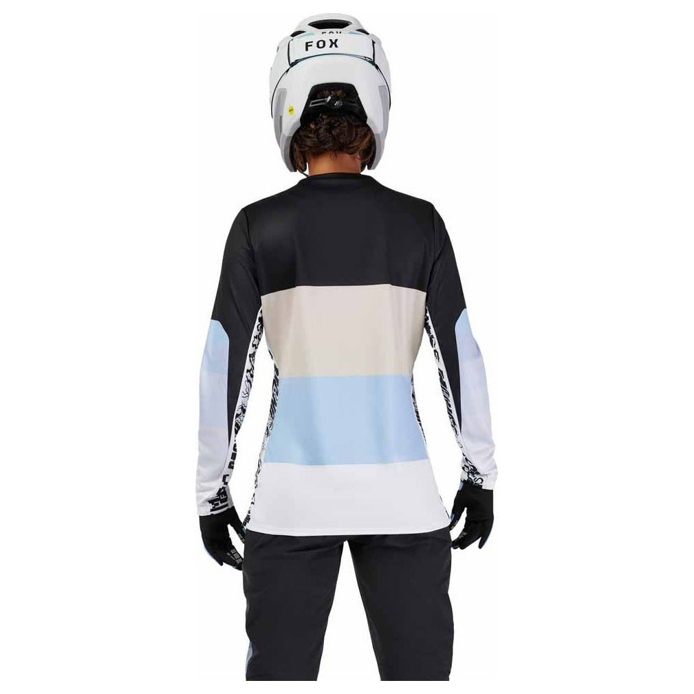 FOX Womens Ranger Grid Long Sleeve Jersey - Black