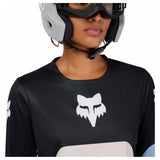 FOX Womens Ranger Grid Long Sleeve Jersey - Black