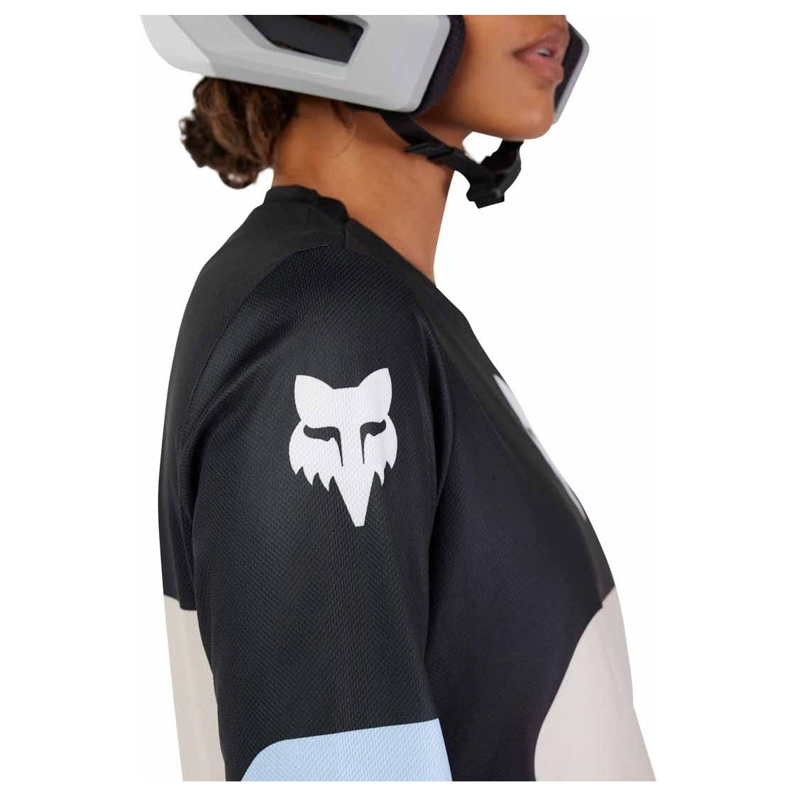 FOX Womens Ranger Grid Long Sleeve Jersey - Black