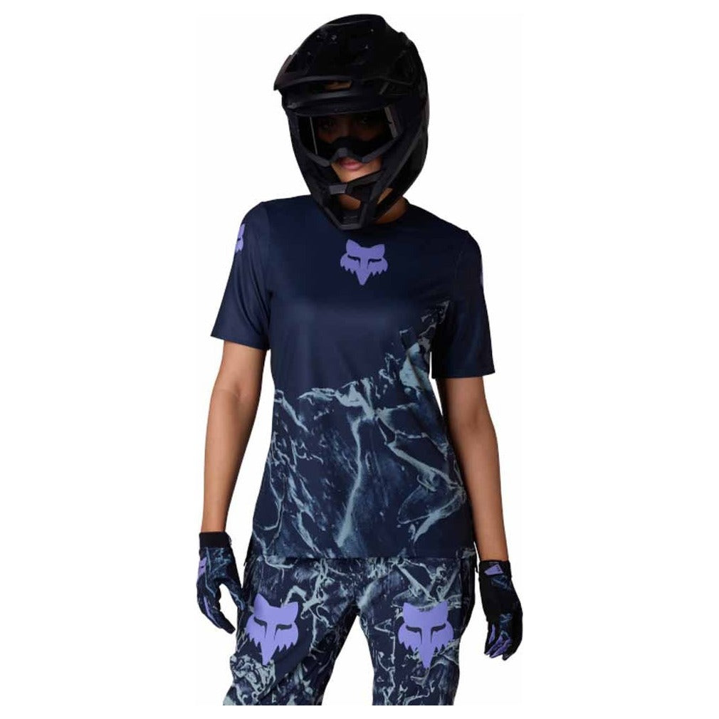FOX Womens Ranger Jersey Image Print - Arctic Blue