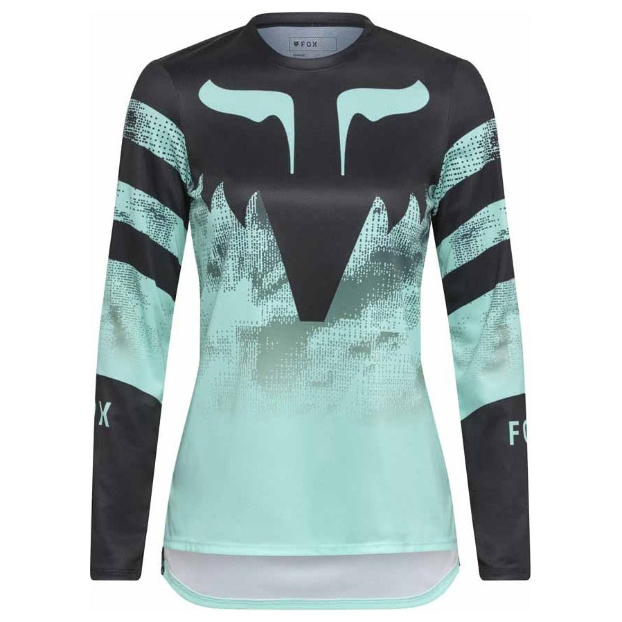 FOX Womens Ranger Kairos Long Sleeve Jersey - Turquoise