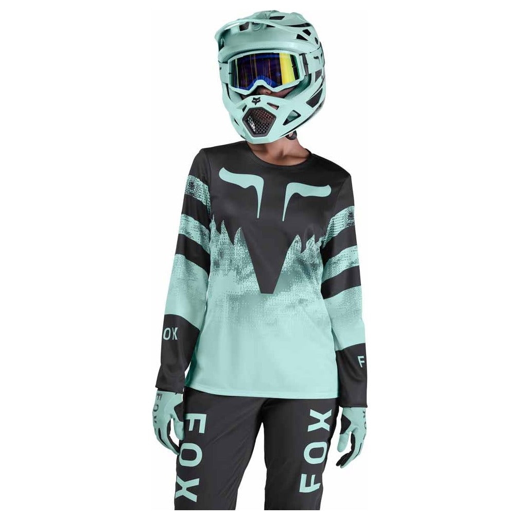 FOX Womens Ranger Kairos Long Sleeve Jersey - Turquoise