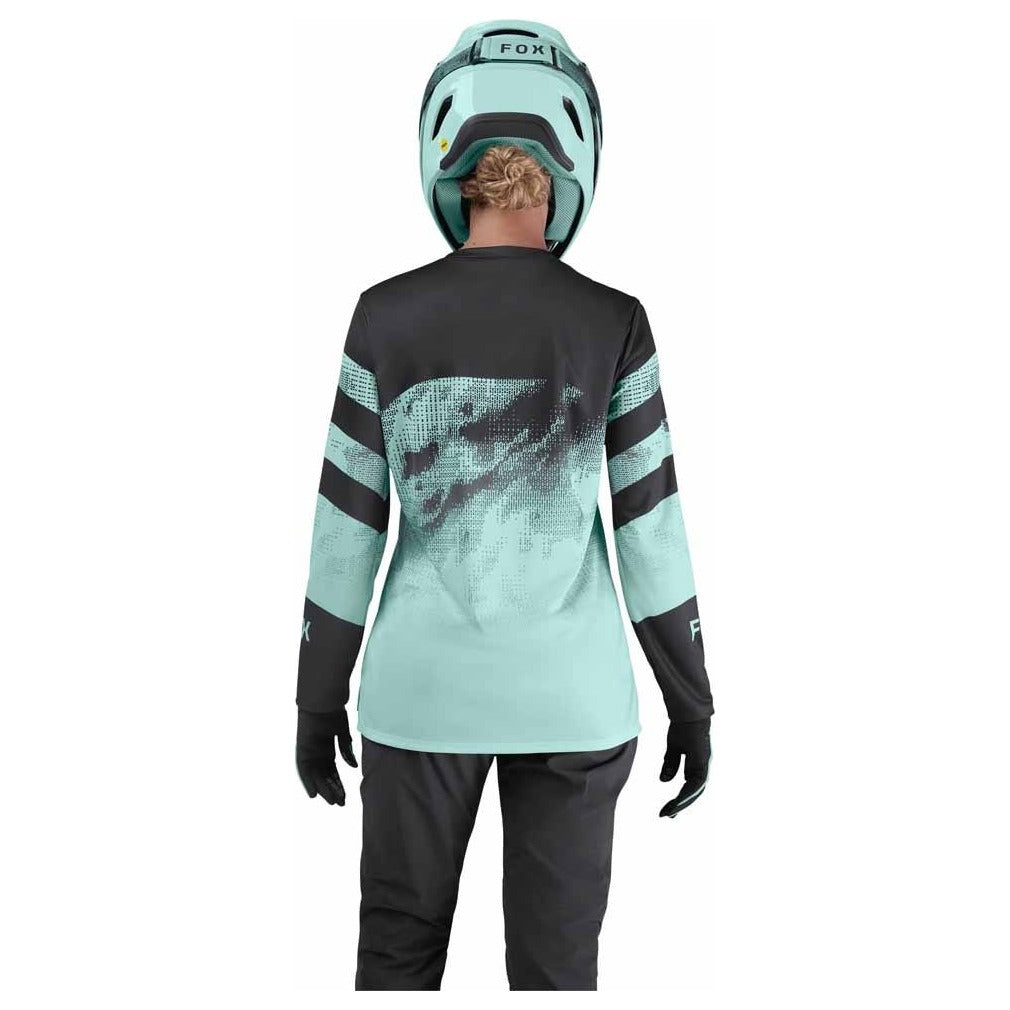 FOX Womens Ranger Kairos Long Sleeve Jersey - Turquoise