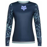 FOX Womens Ranger Long Sleeve Jersey Image Print - Arctic Blue