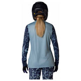 FOX Womens Ranger Long Sleeve Jersey Image Print - Arctic Blue