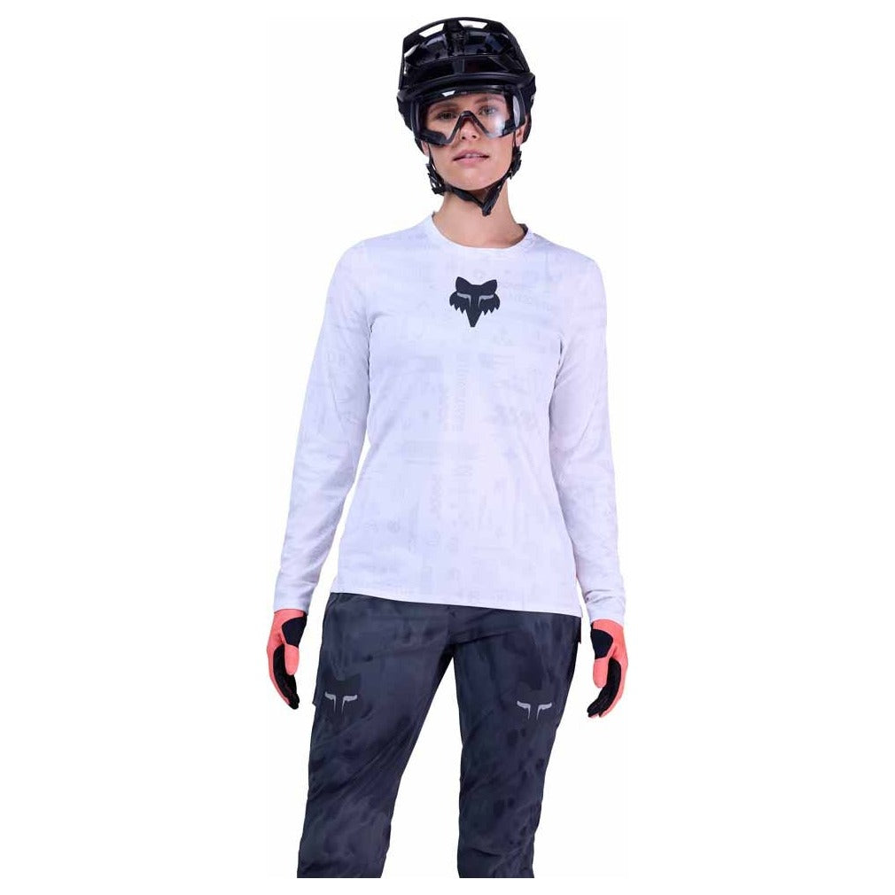 FOX Womens Ranger Lunar Long Sleeve Special Edition Jersey - White