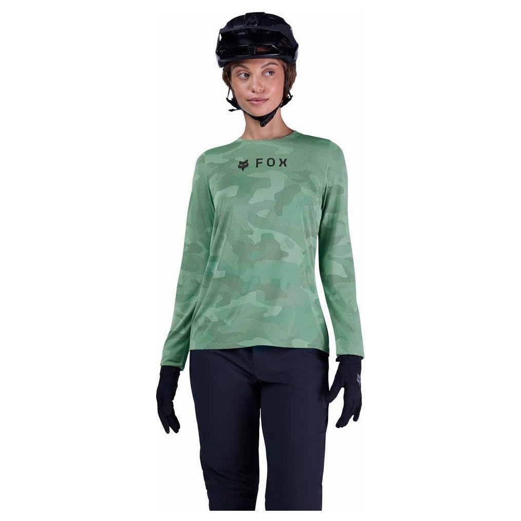 FOX Womens Ranger TruDri Long Sleeve Jersey - Pine Green