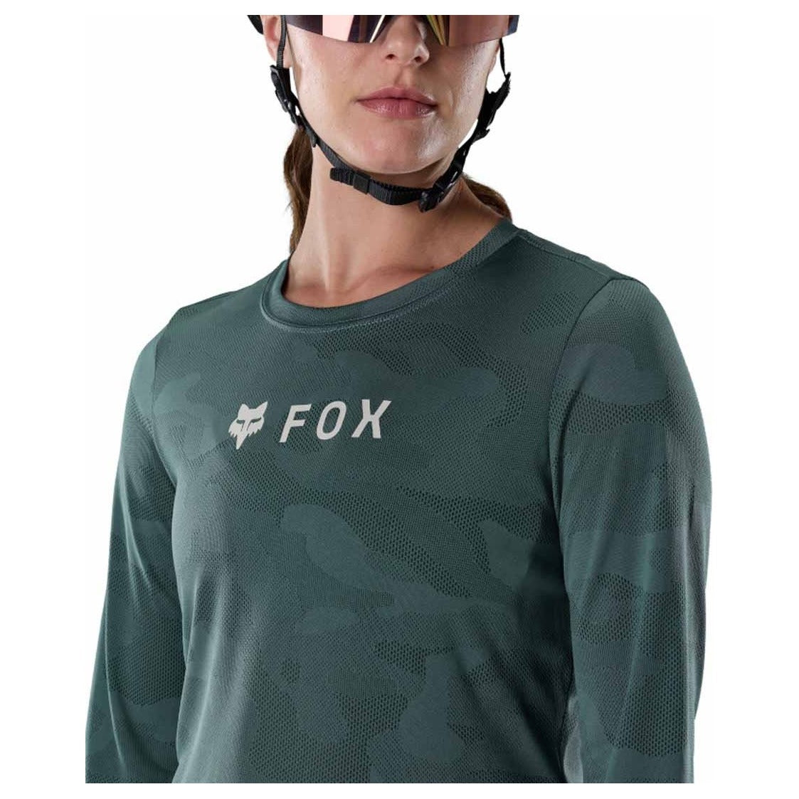 FOX Womens Ranger TruDri Long Sleeve Jersey - Sage Green