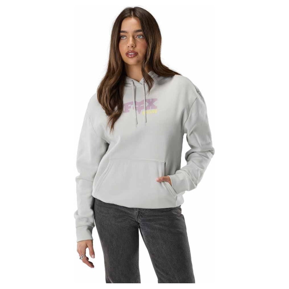 FOX Womens Since 74 Fleece Pullover Hoodie - Light Grey